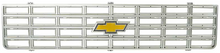 Load image into Gallery viewer, OER Argent Gray Grille Assembly &amp; Bow Tie 1975-1976 Chevy Truck Blazer Suburban
