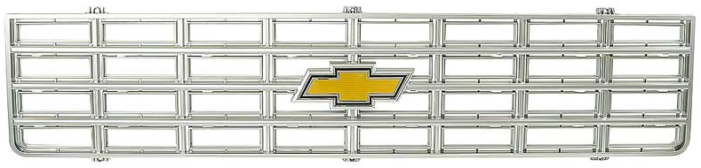 OER Argent Gray Grille Assembly & Bow Tie 1975-1976 Chevy Truck Blazer Suburban