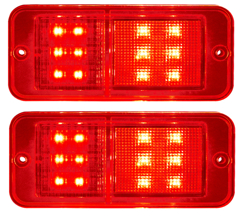 Rear Red 12 LED Standard Side Marker Light Set For 1968-1972 Chevy/GMC Trucks