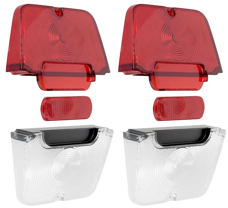 OER Tail Lamp and Backup Lamp Lens Set For 1962-1964 Chevy II Nova Models
