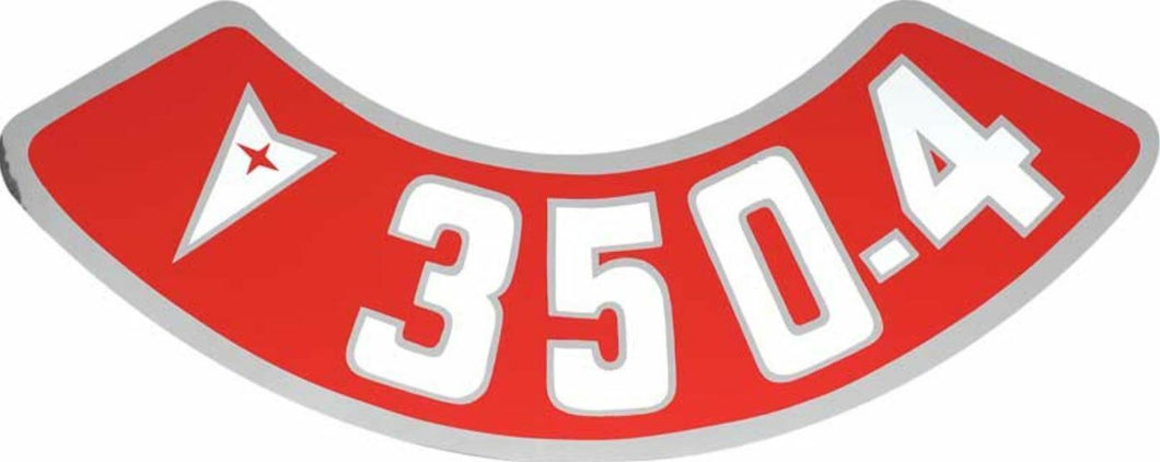 OER Air Cleaner Decal 350-4BBL 1959-77 GTO Catalina Firebird Bonneville Lemans