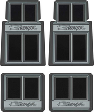 Load image into Gallery viewer, OER 4 Piece Black Carpeted &quot;Charger&quot; Floor Mat Set 1966-1978 Dodge Charger
