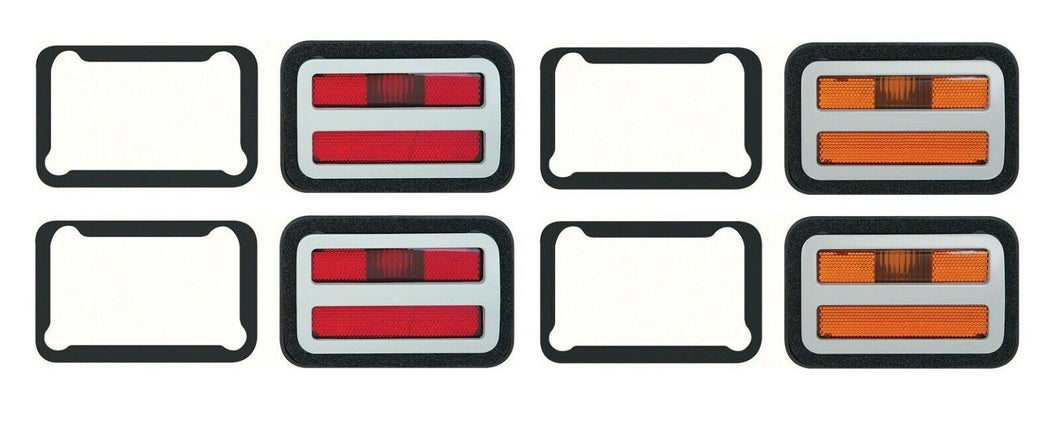 OER Front and Rear Side Marker Light Set 1971 Dodge Charger and Super Bee