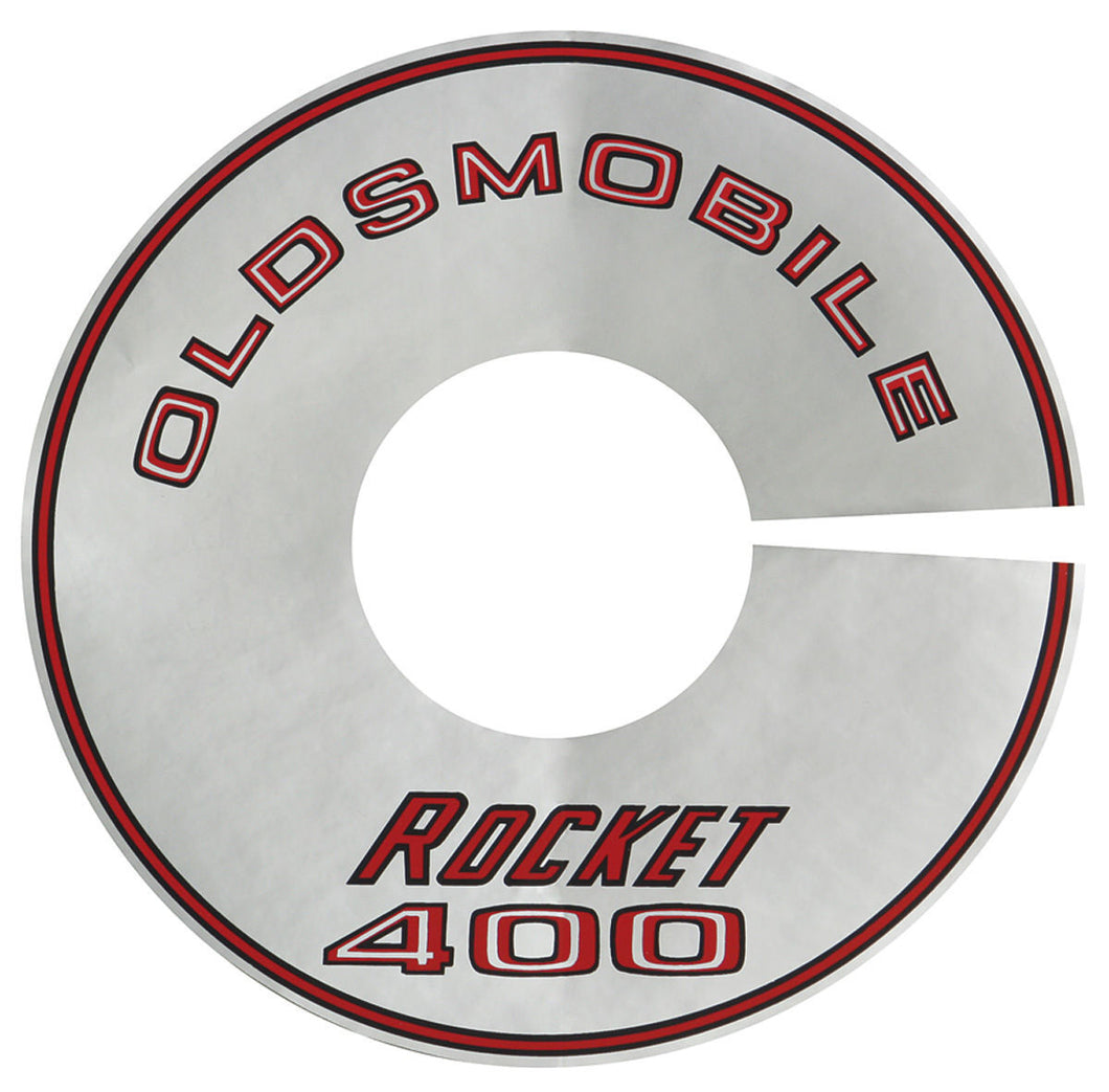 11 Inch Silver Rocket 400 Air Cleaner Decal 1968 Olds Cutlass and 442 Models
