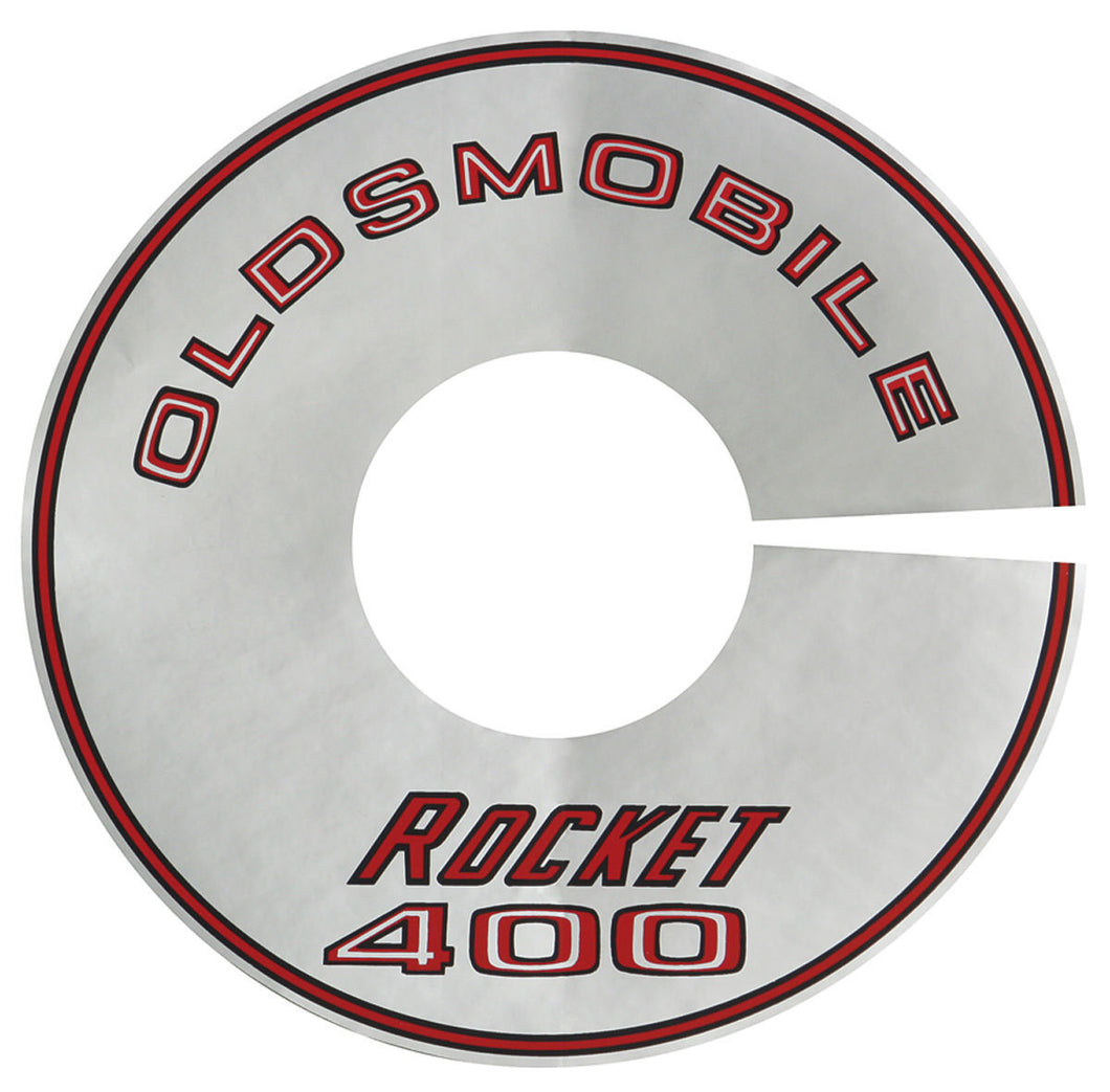 8 Inch Silver Rocket 400 Air Cleaner Decal 1968 Olds Cutlass and 442 Models