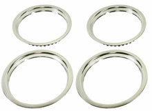 Load image into Gallery viewer, OER 15" Stainless Steel 1-1/2" Deep Rally Wheel Trim Ring Set For OE Wheels
