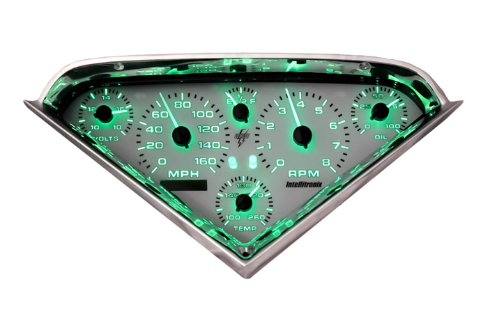 Intellitronix Green LED Analog Replacement Gauge Cluster 1955-1959 Chevy Trucks