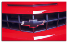 Load image into Gallery viewer, Red Front Bowtie Overlay Decal For 2010-2013 Chevy Camaro Models
