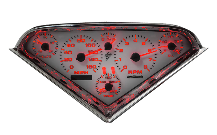 Intellitronix Red LED Analog Replacement Gauge Cluster 1955-1959 Chevy Trucks