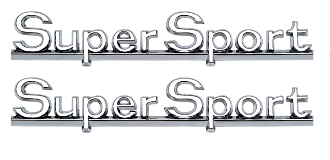 OER Quarter Panel Emblem Set For 1966 Chevelle Super Sport Models