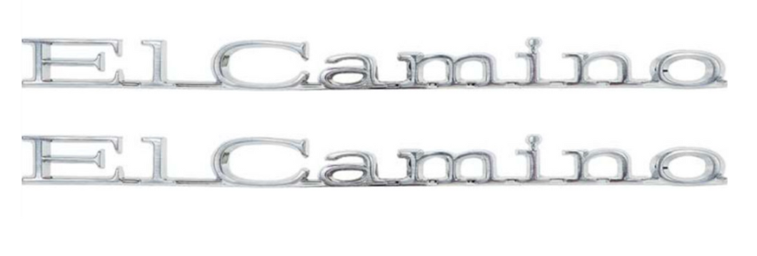 OER Reproduction Chrome Front Fender Emblem Set 1970 Chevy EL Camino Models