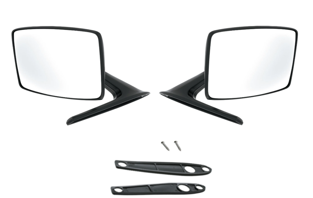 United Pacific Black Mirror Set For 1966-1977 Bronco and 1967-1979 Ford Truck