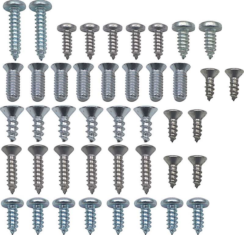 67 Piece Interior Screw Kit For 1971-1972 Chevy and GMC Trucks Deluxe Interior