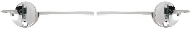 OER Chrome Diecast Fog Lamp Bars Set For 1967 Ford Mustang GT Models