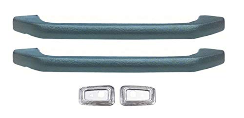 OER Deluxe Interior Grab Handle and Bezel Set 1968-1969 Chevy Camaro (Teal Blue)