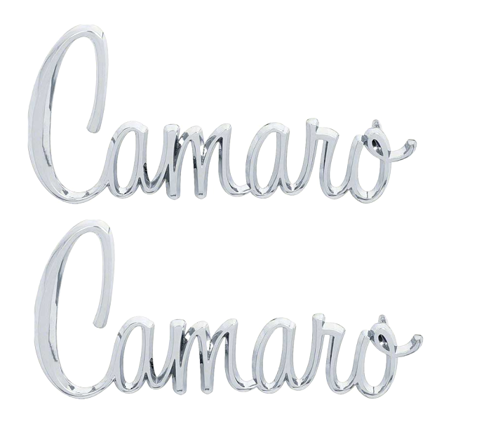 OER Zinc Diecast Front Fender Emblem Set For 1970-1974 Chevy Camaro Models