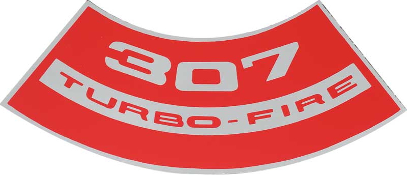OER Air Cleaner Decal Turbo-Fire 307 Camaro Nova Chevelle Impala Corvette