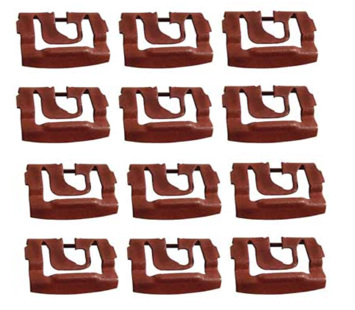 OER 12 Piece Windshield/Rear Window Reveal Clip Set For 1974-1976 Dodge/Plymouth
