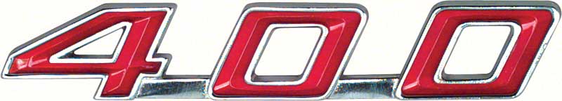 OER 7728616 1967-1969 Pontiac Firebird 400 Trunk Emblem with Speed Nuts