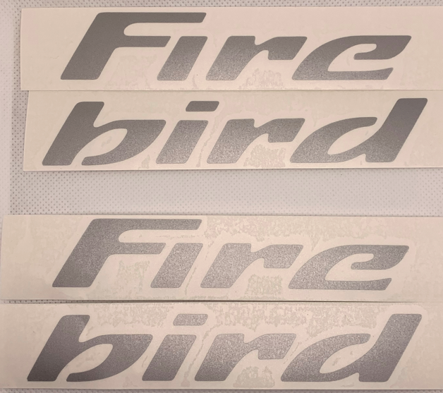 Silver-Grey Fender Overlay Decal Set 1993-2003 Pontiac Firebird Models