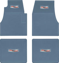 Load image into Gallery viewer, OER 4 Piece Light Blue Ribbed Rubber Floor Mat Set 1955-1957 Chevy Bel Air

