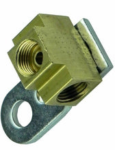 Load image into Gallery viewer, 1/4&quot; Tube Brass Inverted Flare Brake Line Tee 7/16-24 All Three Sides &amp; Bracket
