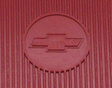 Load image into Gallery viewer, OER 4 Piece Red Floor Mat Set With Bow Tie 1958-1981 Chevrolet Models
