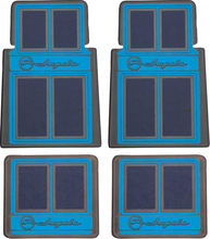 Load image into Gallery viewer, OER 4 Piece Blue/Black Carpeted Floor Mat Set 1958-1992 Chevy Impala Models
