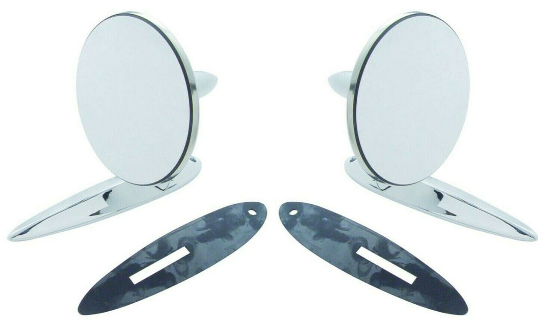 Chrome Exterior Mirror Set For 1955-1957 Chevrolet Bel Air 150 210 Nomad Del Ray