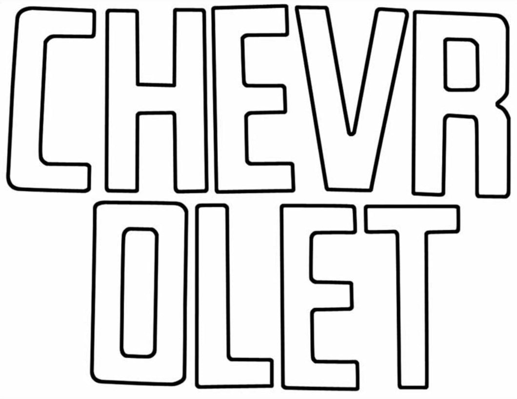 OER White Tailgate Letter Decal Set 1958-1966 Chevy Fleetside Pickup Truck