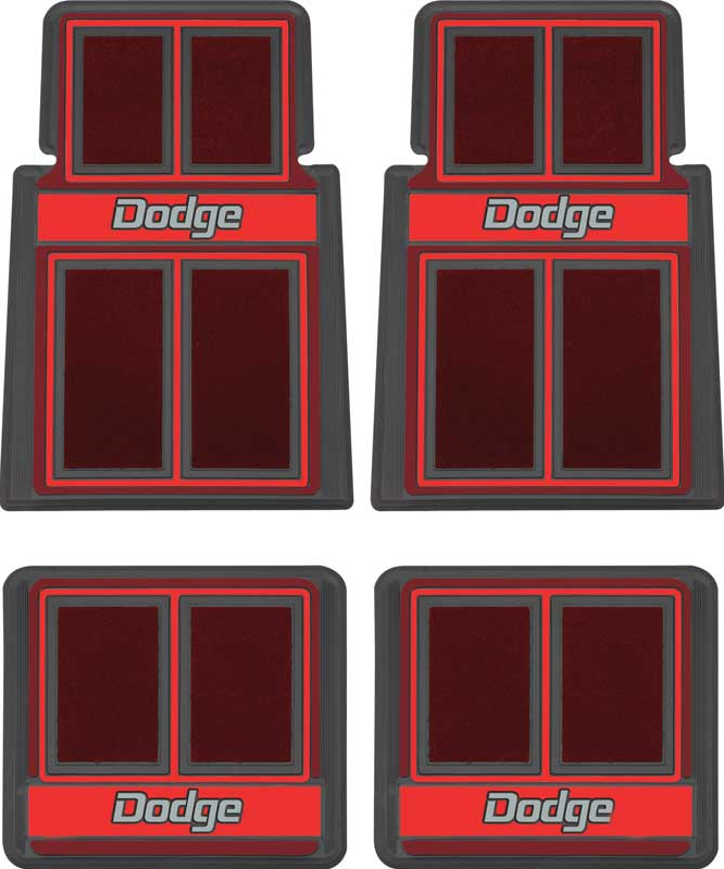 OER 4 Piece Red Carpeted 