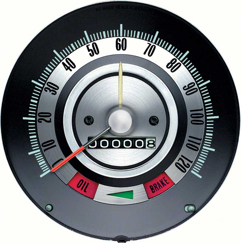 OER 6481845 1968 Chevy Camaro 120MPH Speedometer with Speed Warning