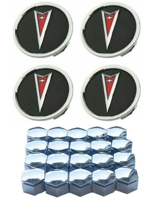 Chrome Wheel Center Cap and Chrome Lugnut Cover Set 2008-2009 G8 GT GXP