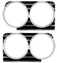 Load image into Gallery viewer, OER Headlamp Bezel Set 1966 Chevy Impala Bel Air Biscayne and Caprice
