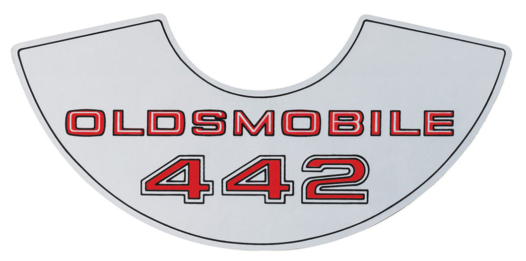 Reproduction 442 Air Cleaner Decal 1969-1972 Oldsmobile 442 and Cutlass Models