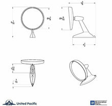 Load image into Gallery viewer, United Pacific Exterior Door Mirror Set 1961-1962 Chevy Bel Air Biscayne Impala
