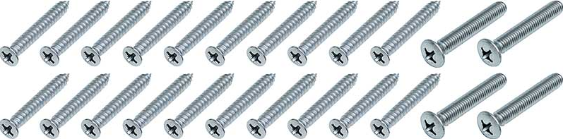 OER 24 Piece Windshield Molding Screw Set For 1947-1953 Chevy Pickup Trucks