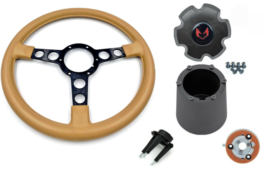 Gold Thin Grip Formula Steering Wheel Kit For 1972-1980 Firebird and Trans AM