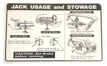 Load image into Gallery viewer, Reproduction Jack Instruction Decal Late 1966 Pontiac GTO LeMans and Tempest
