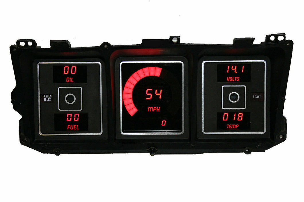 Intellitronix Red LED Digital Gauge Cluster 1973-1979 Ford Truck Models