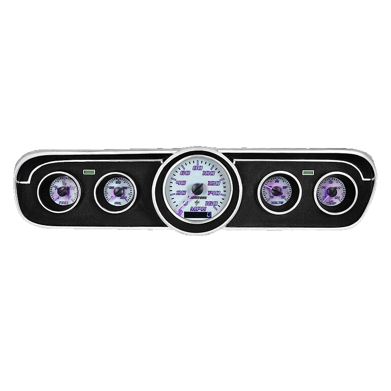 Intellitronix Purple LED Analog Replacement Gauge Cluster For 1964-1966 Mustang