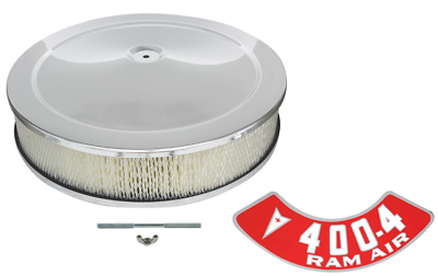 14x3 Chrome Air Cleaner Assembly With 400HP-4BBL Decal Firebird GTO Grand Prix