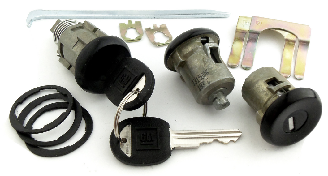 Door and Trunk Lock Set With Late Model Keys For 1986-1992 Camaro Models