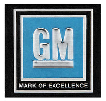 Load image into Gallery viewer, OER Blue Mark of Excellence Seat Belt Decal 1968-1972 Pontiac Chevy Buick Olds
