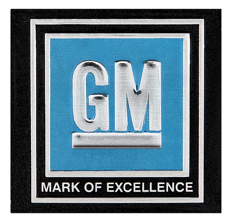OER Blue Mark of Excellence Seat Belt Decal 1968-1972 Pontiac Chevy Buick Olds