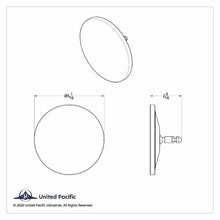 Load image into Gallery viewer, United Pacific Chrome 5&quot; Mirror Head &amp; Left Hand Arm 1947-1955 Chevy/GMC Truck
