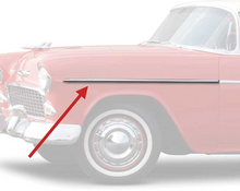 Load image into Gallery viewer, OER Stainless Steel Front Fender Molding Set For 1955 Chevy Bel Air Models
