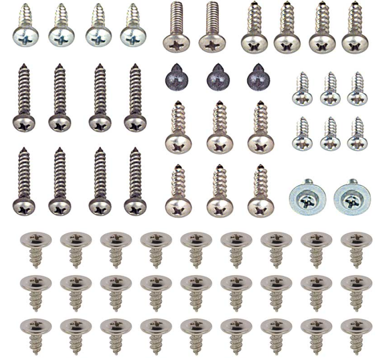 73 Piece Exterior Screw Set For 1970-1973 Chevy Camaro With Wheel Well Screws