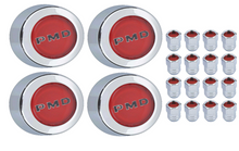 Load image into Gallery viewer, OER Red Rally II Center Cap &amp; Lugnut Set 1967-1972 Pontiac GTO Lemans Firebird
