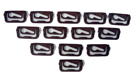 Front Upper and Side Windshield Molding Clip Set 1967-1969 Firebird and Camaro